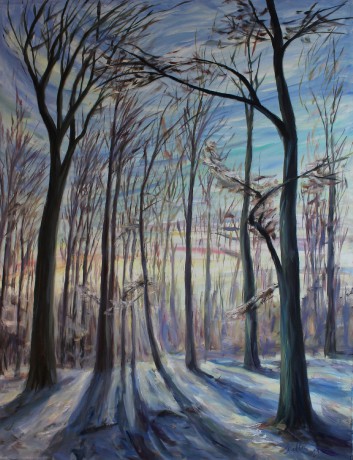 Zimní les (130x100 cm)