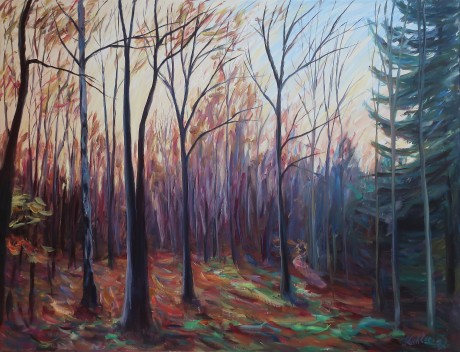 Ticho v podzimním lese  (100x130 cm)