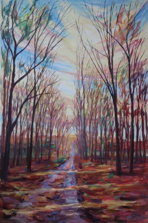 Podzimní cesta  (150x100 cm)
