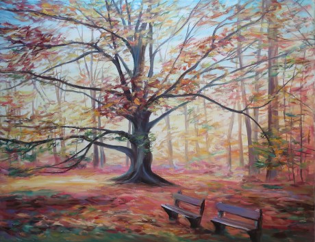 V podzimním parku (100x130 cm)