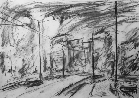 Lights in the night city (59x84 cm)