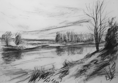 The Elve in a winter time (59x84 cm)