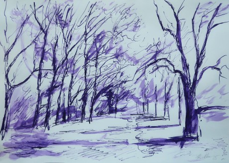 Path in the park (30x42 cm)