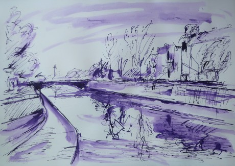 The Elbe embankment near the Museum (30x42 cm)