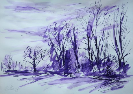 Trees and bushes (30x42 cm)