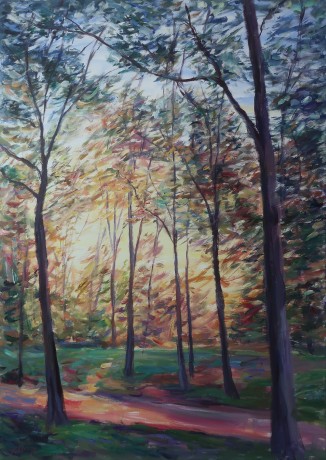 Morning in a park (140x100 cm)