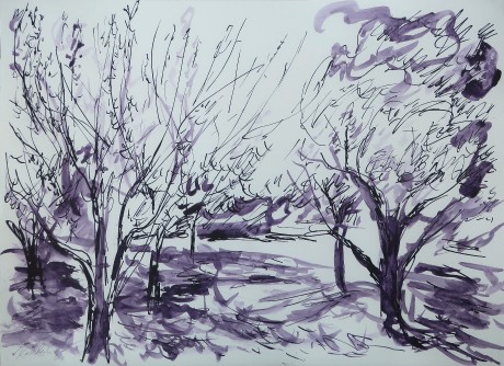 Blossoming trees(30x42 cm)