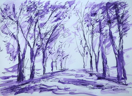 Světlo v parku (30x42 cm)