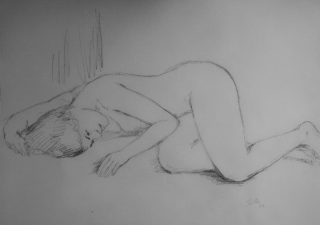 Lying nude 2 (59x84 cm)