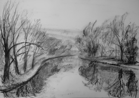Fog on the Orlice (59x84 cm)