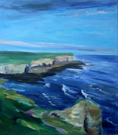 Na útesu (90x80 cm)