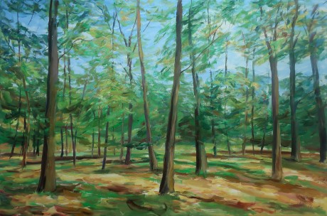 Spring in a forest (100x150 cm)