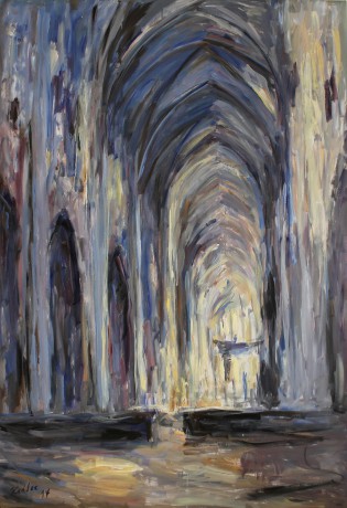 Světlo v katedrále (130x90 cm)
