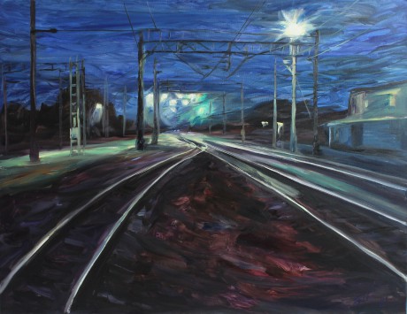 Night Railway (130x100 cm)