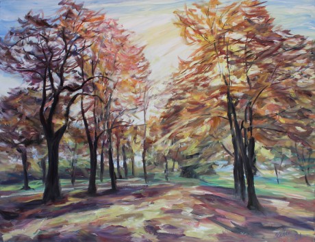 Shine among the maples (100x130 cm)