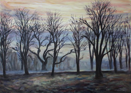 Fog over the old Path (100x140 cm)