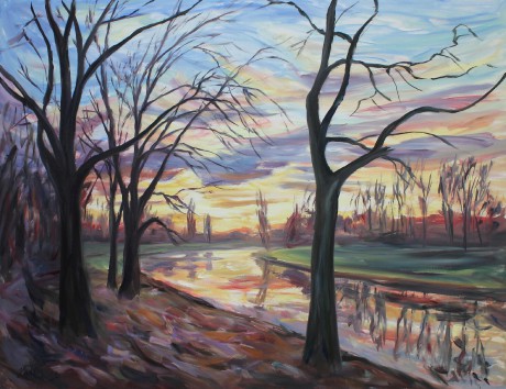 Evening reflections (100x130 cm)