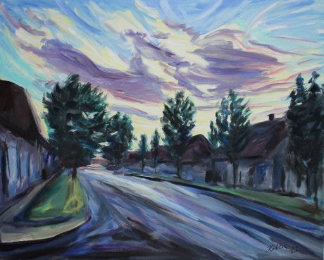 Clouds over the street (100x80 cm)