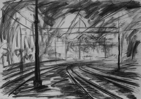 Night Railway (59x84 cm)