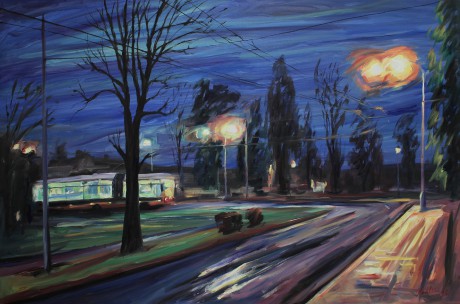 Trolleybus to the final station (150x100 cm)