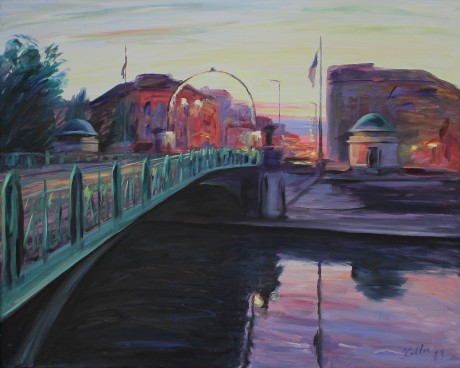 Lights over the bridge (80x100cm)