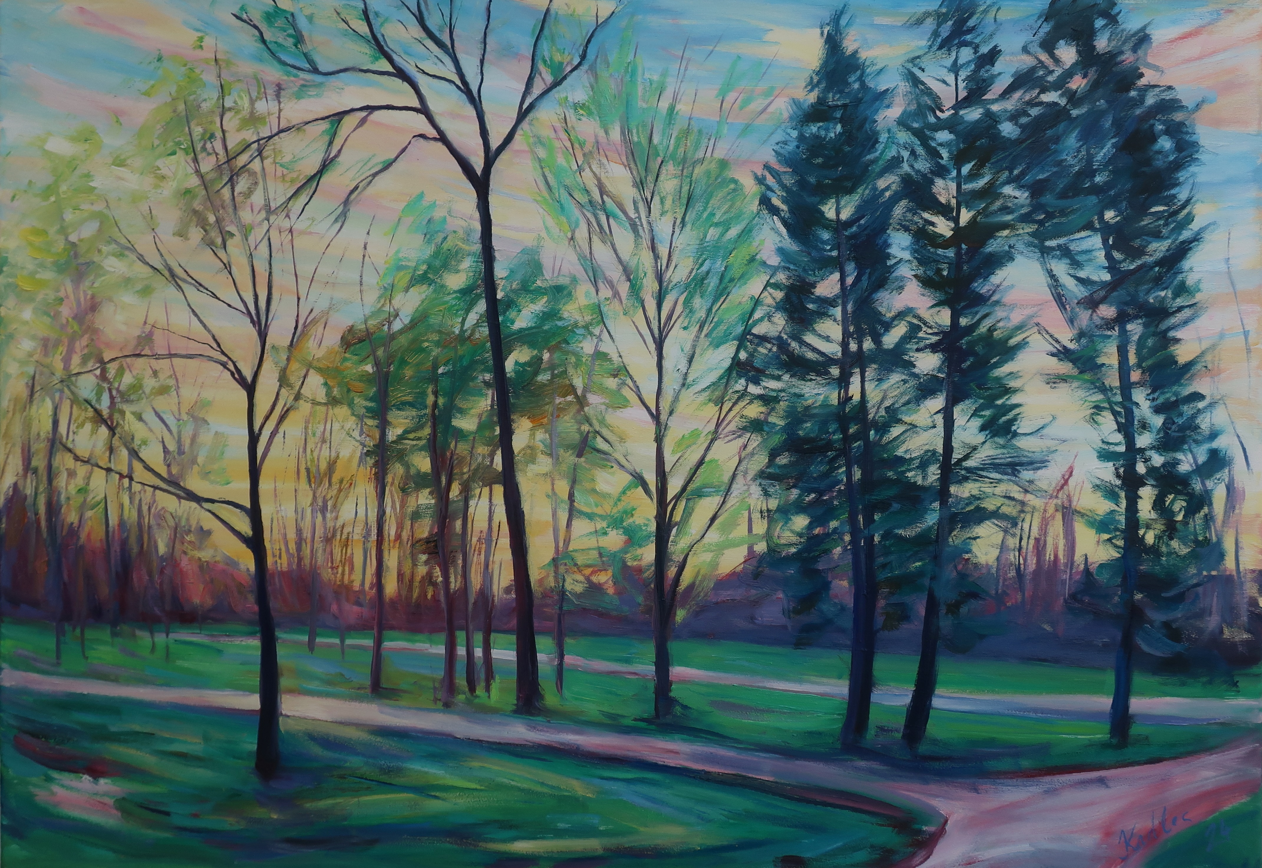 Ráno v parku (70x100 cm)