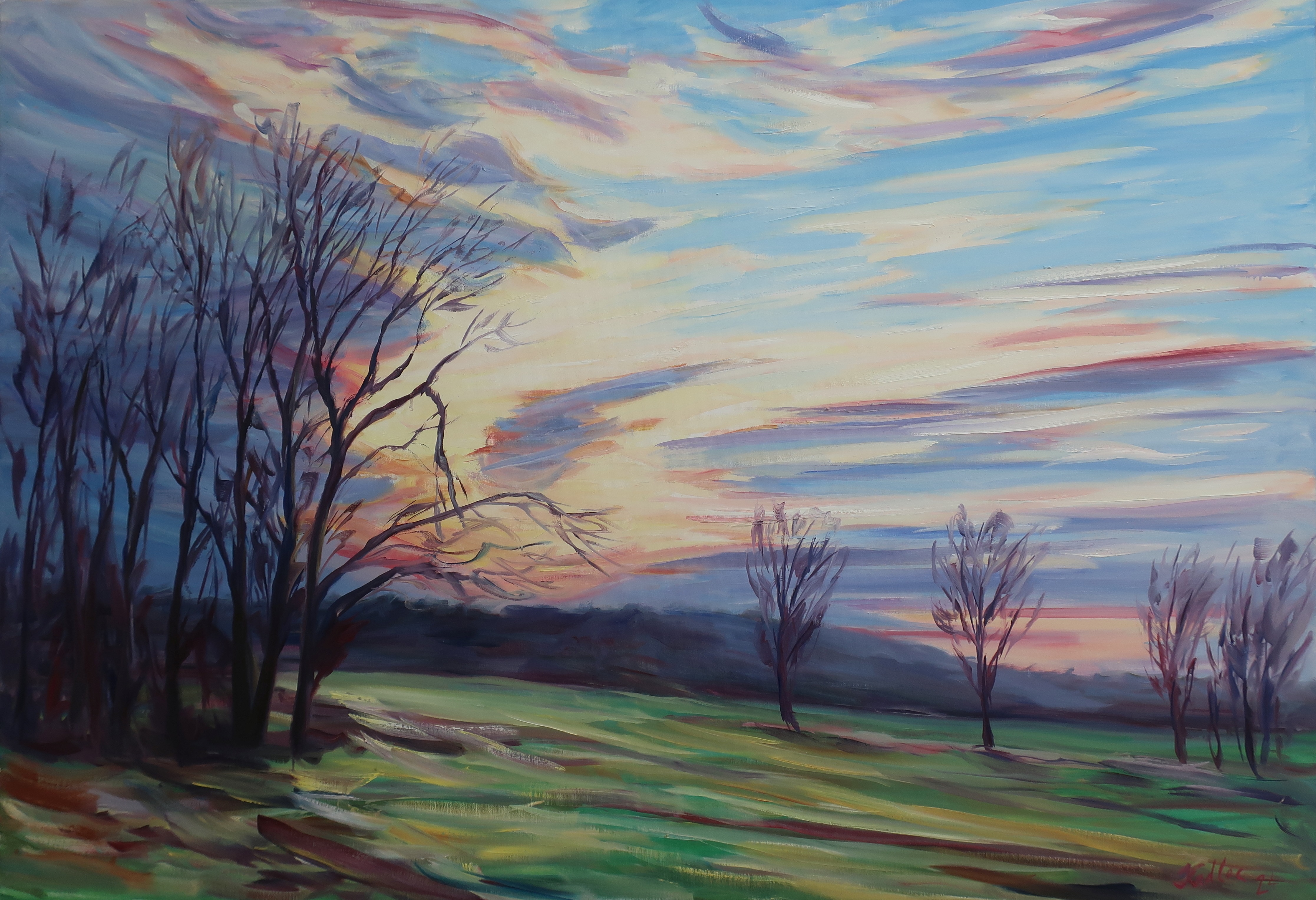 Větrné odpoledne (90x130 cm)