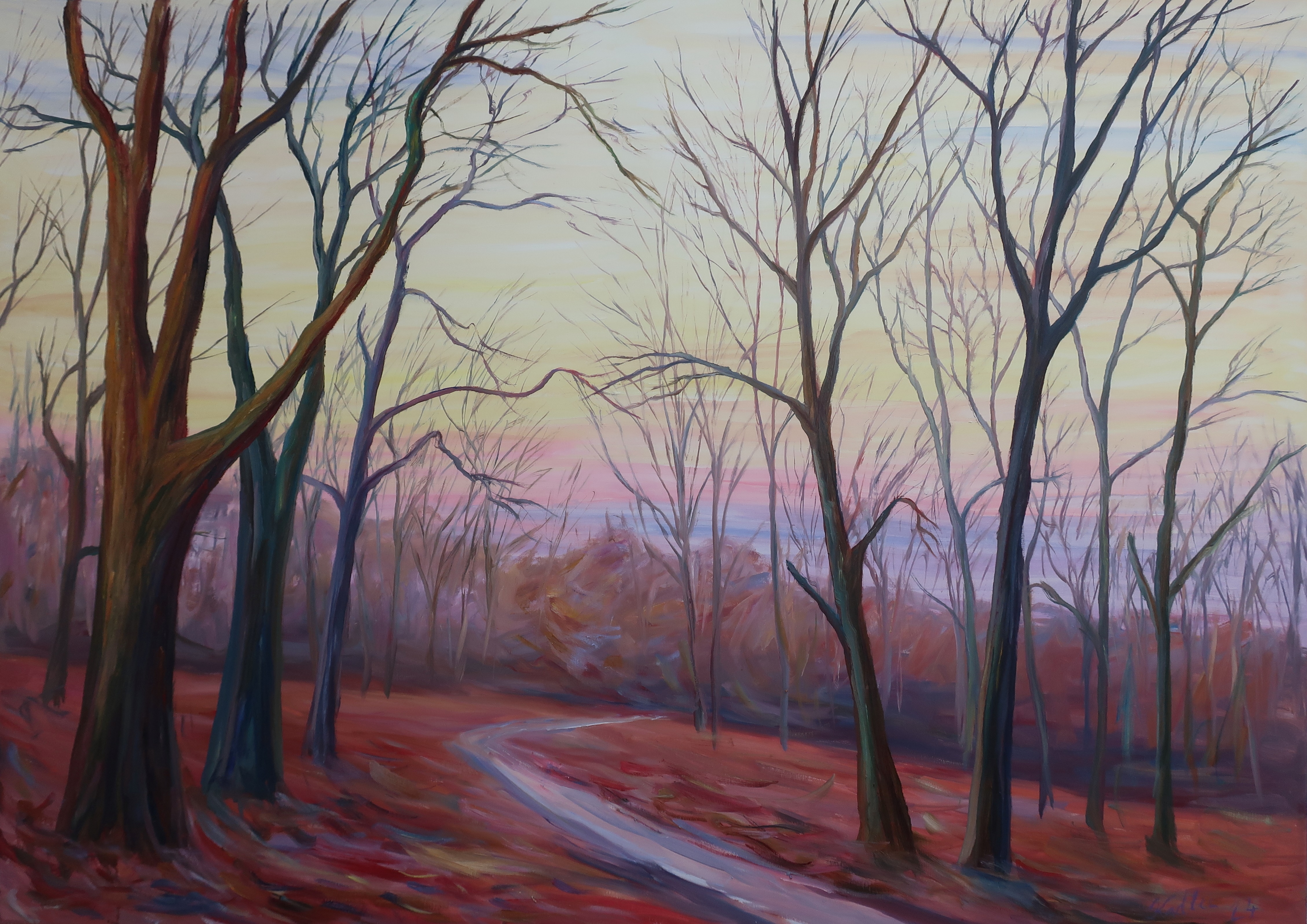Podvečerní ticho v lese (100x140 cm)