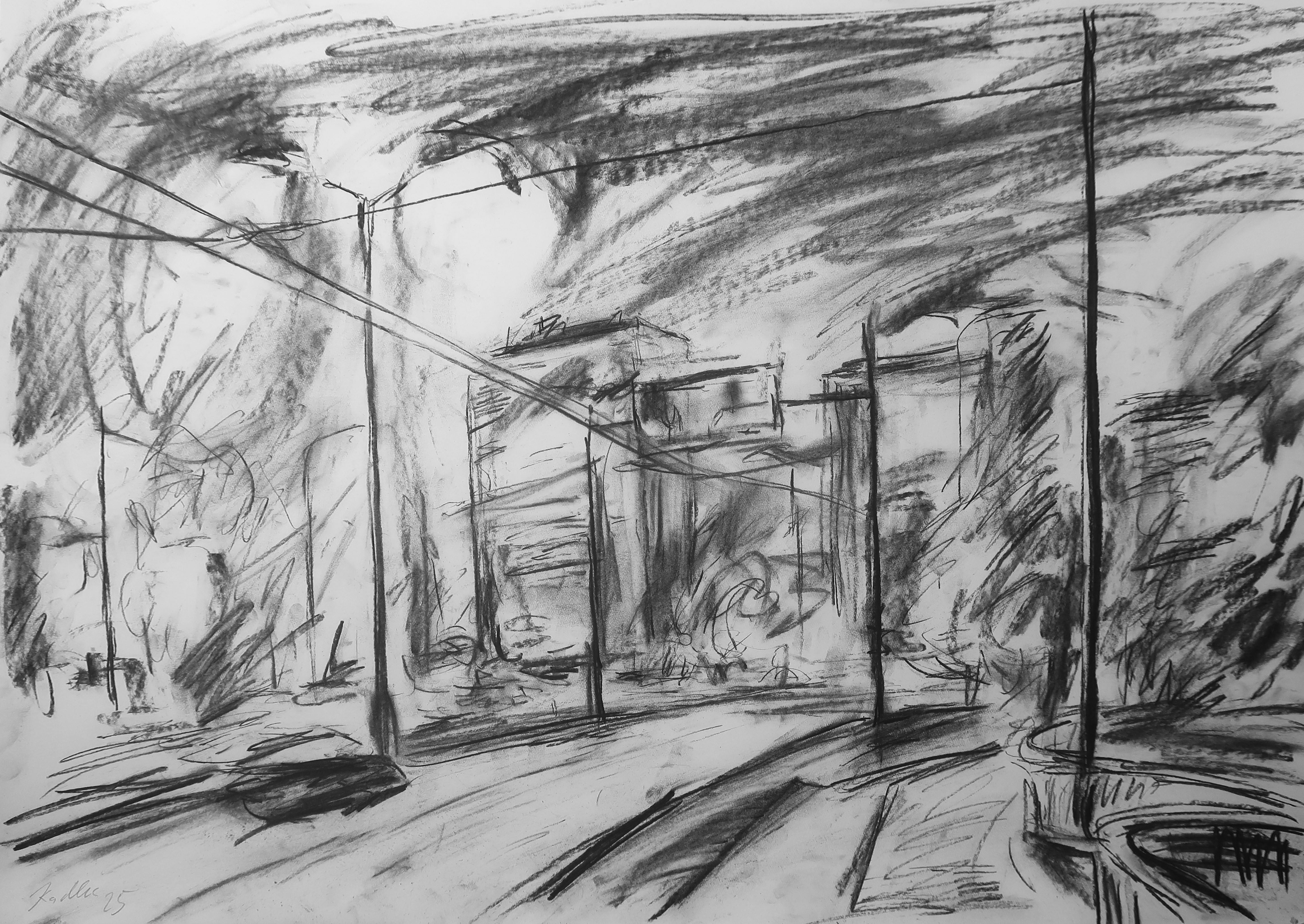 Lights in the night city (59x84 cm)