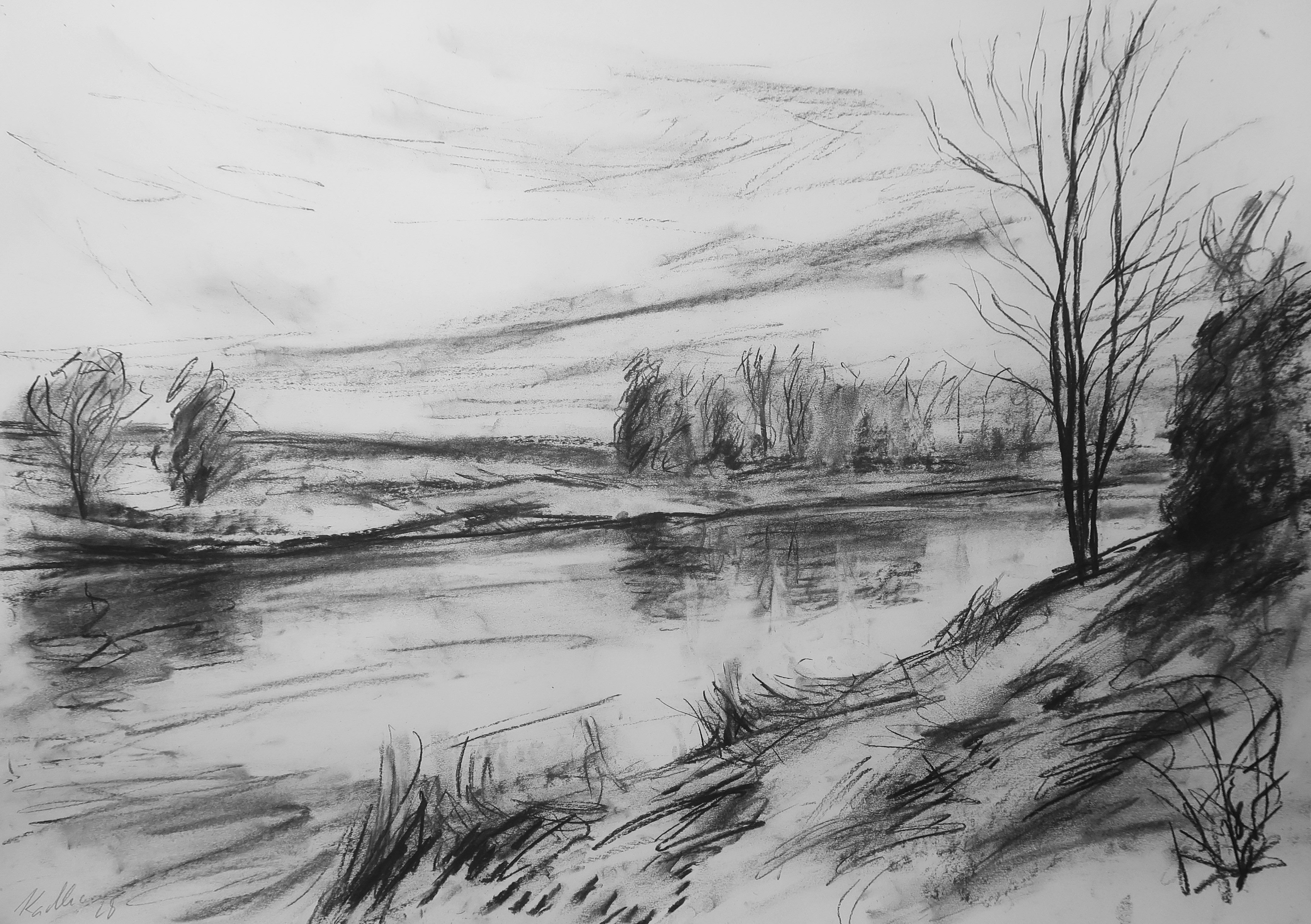 The Elve in a winter time (59x84 cm)