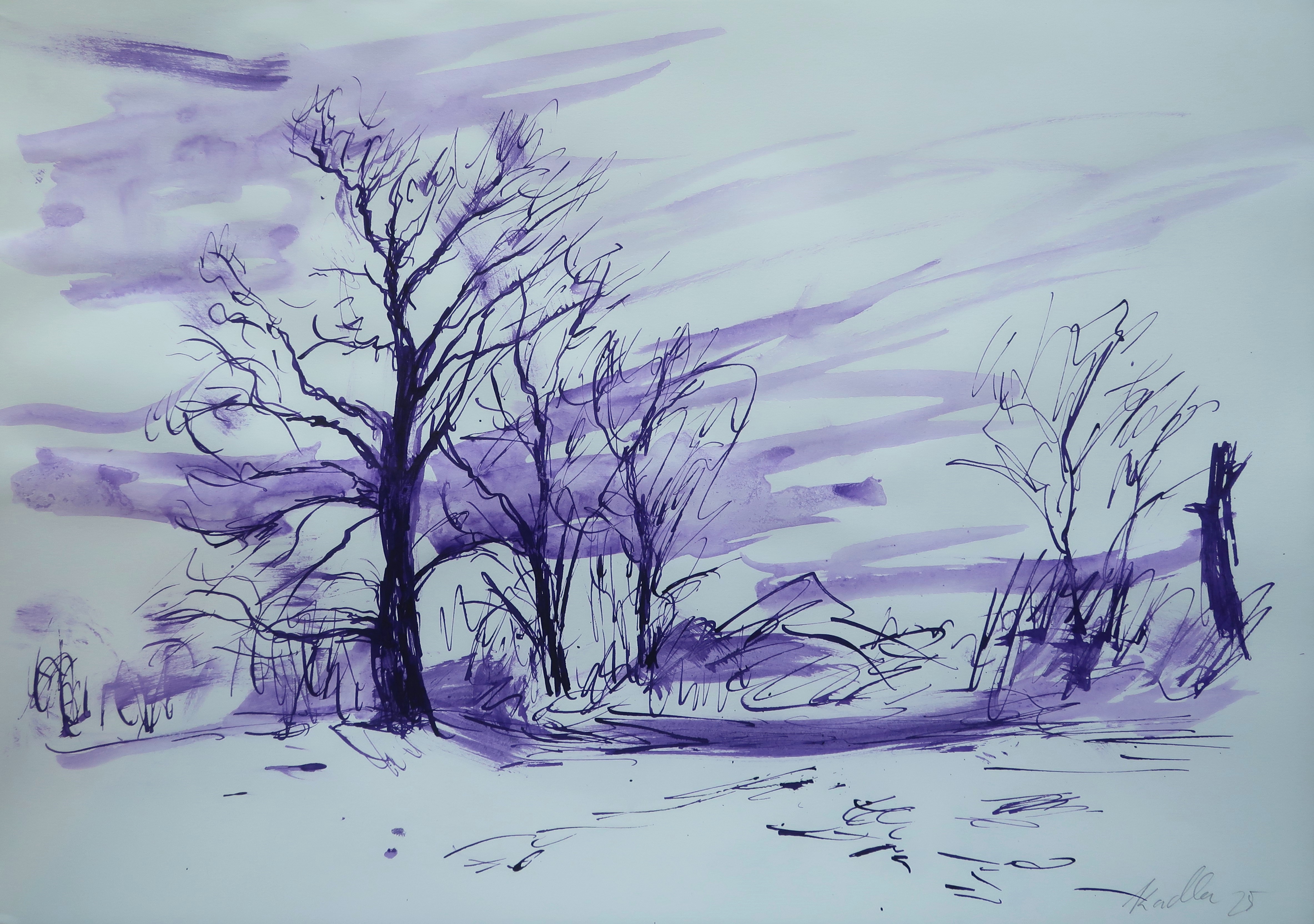 Winter landscape (30x42 cm)