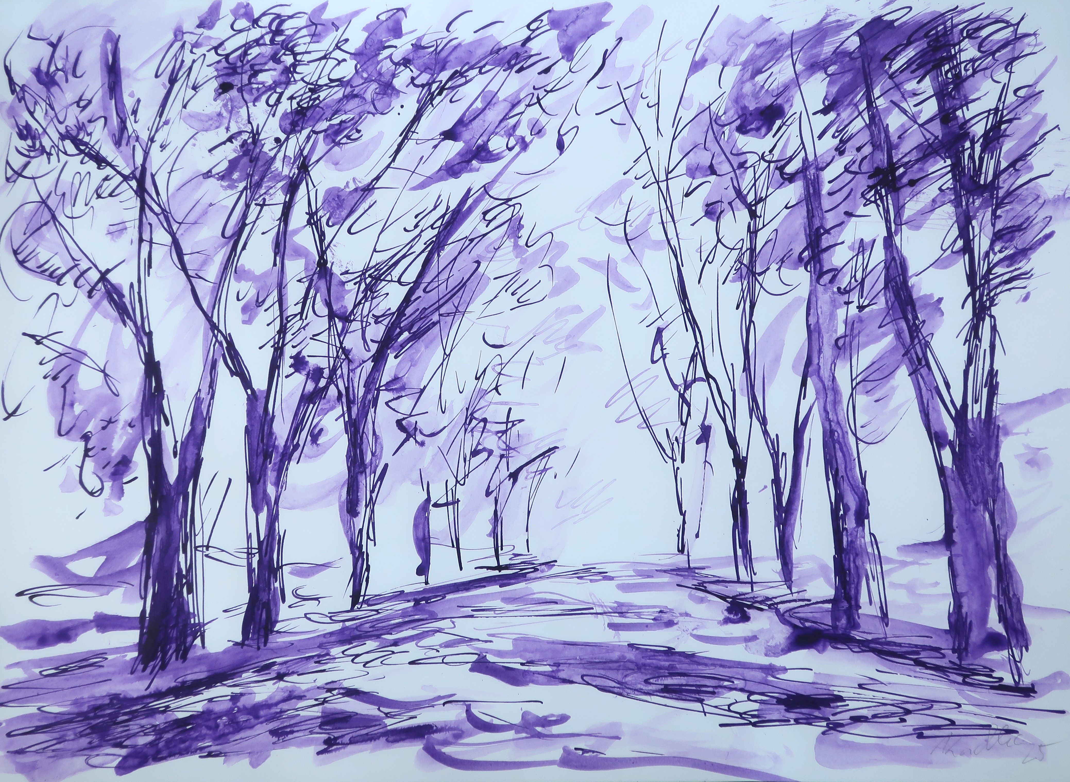 Světlo v parku (30x42 cm)