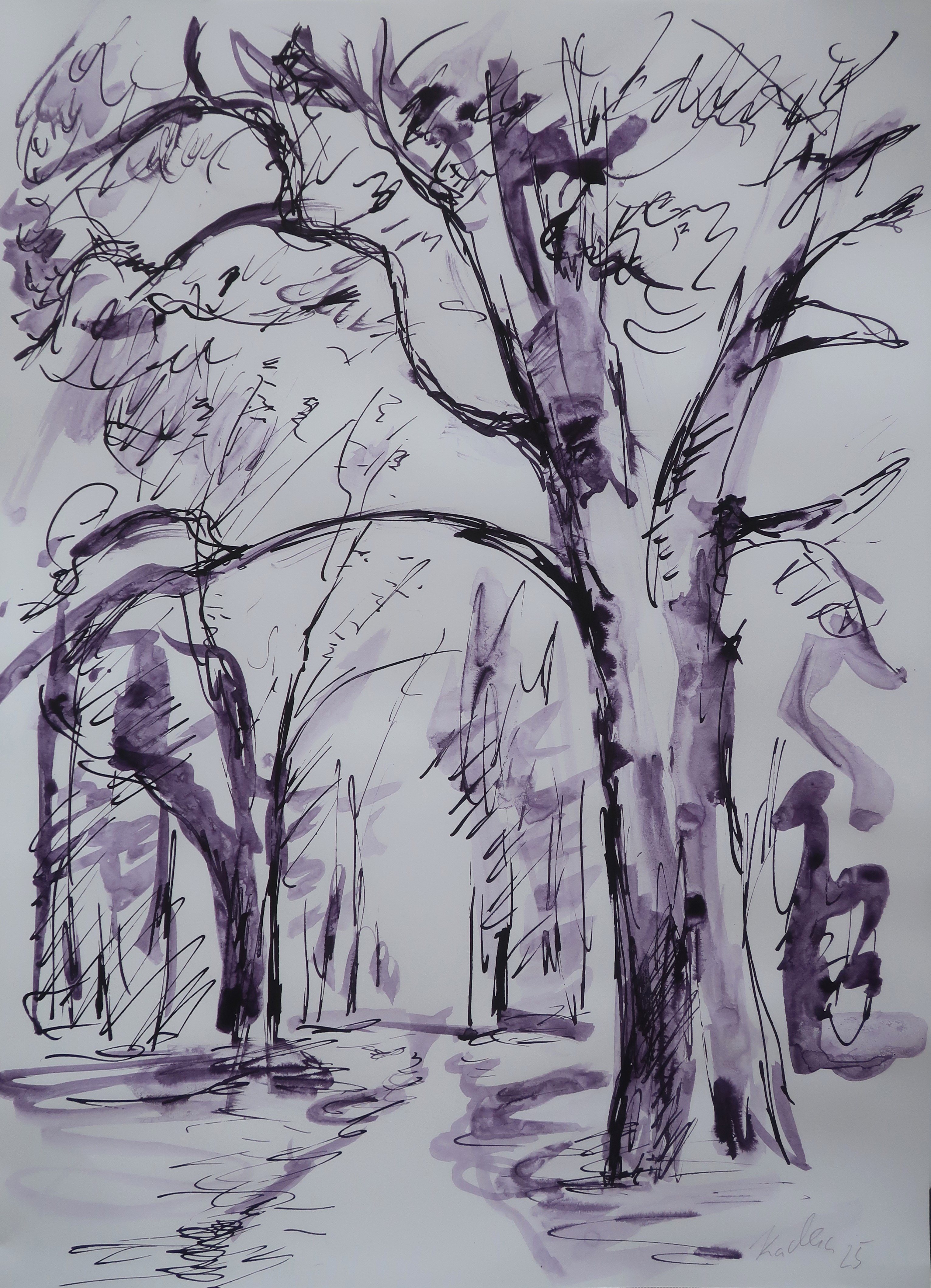 Duby v parku (42x30 cm)