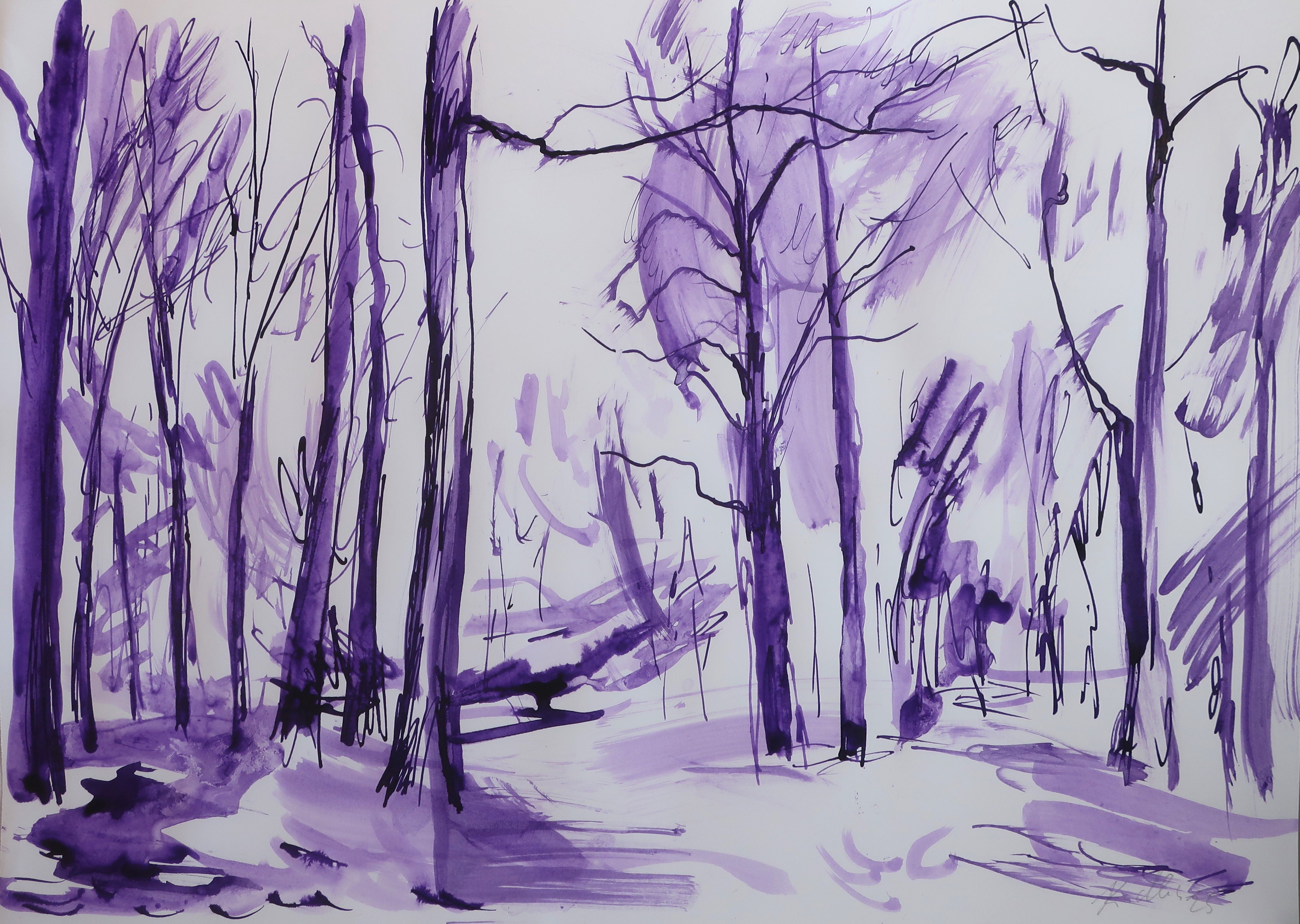 Podzimní les 2 (30x42 cm)