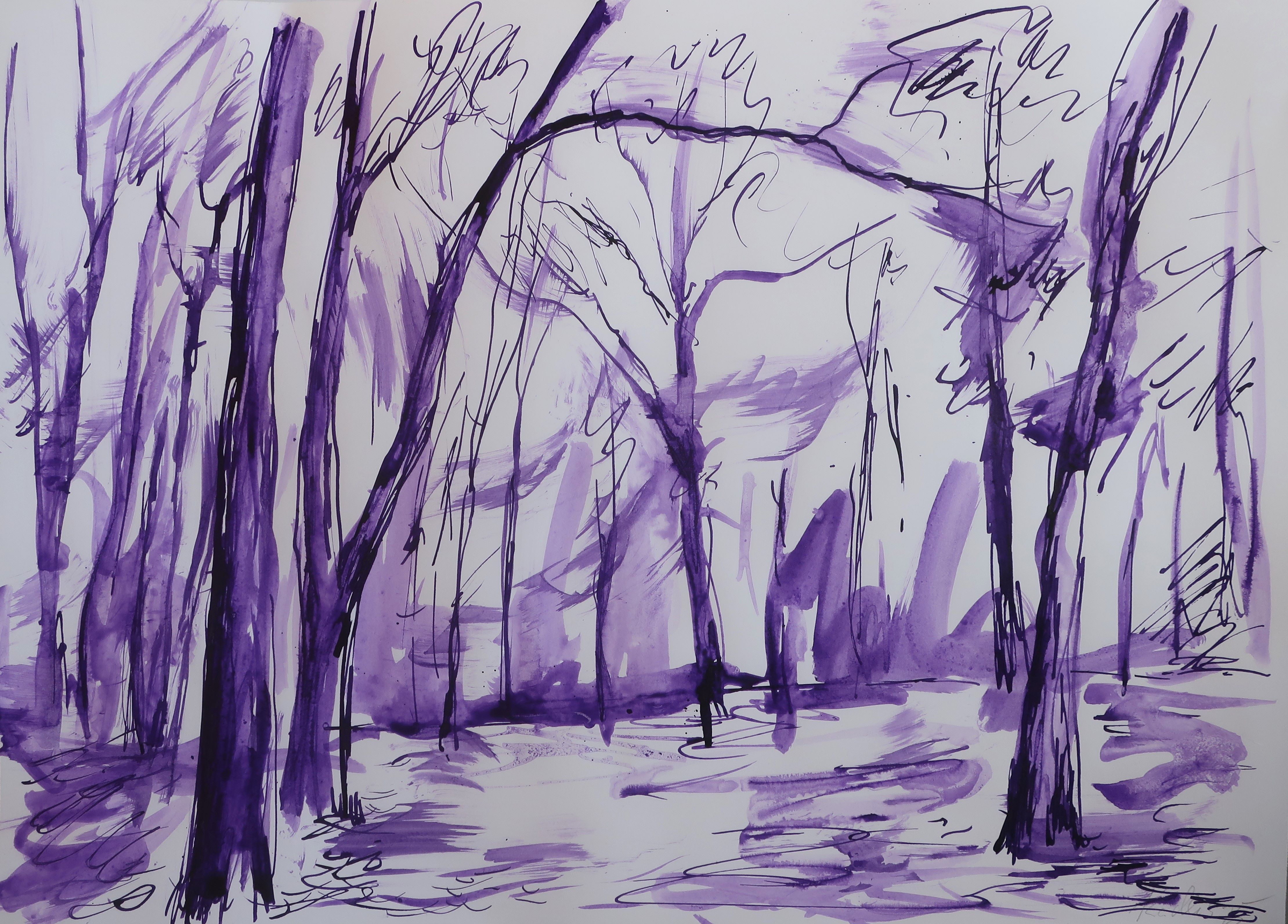 Podzimní les 3 (30x42 cm)