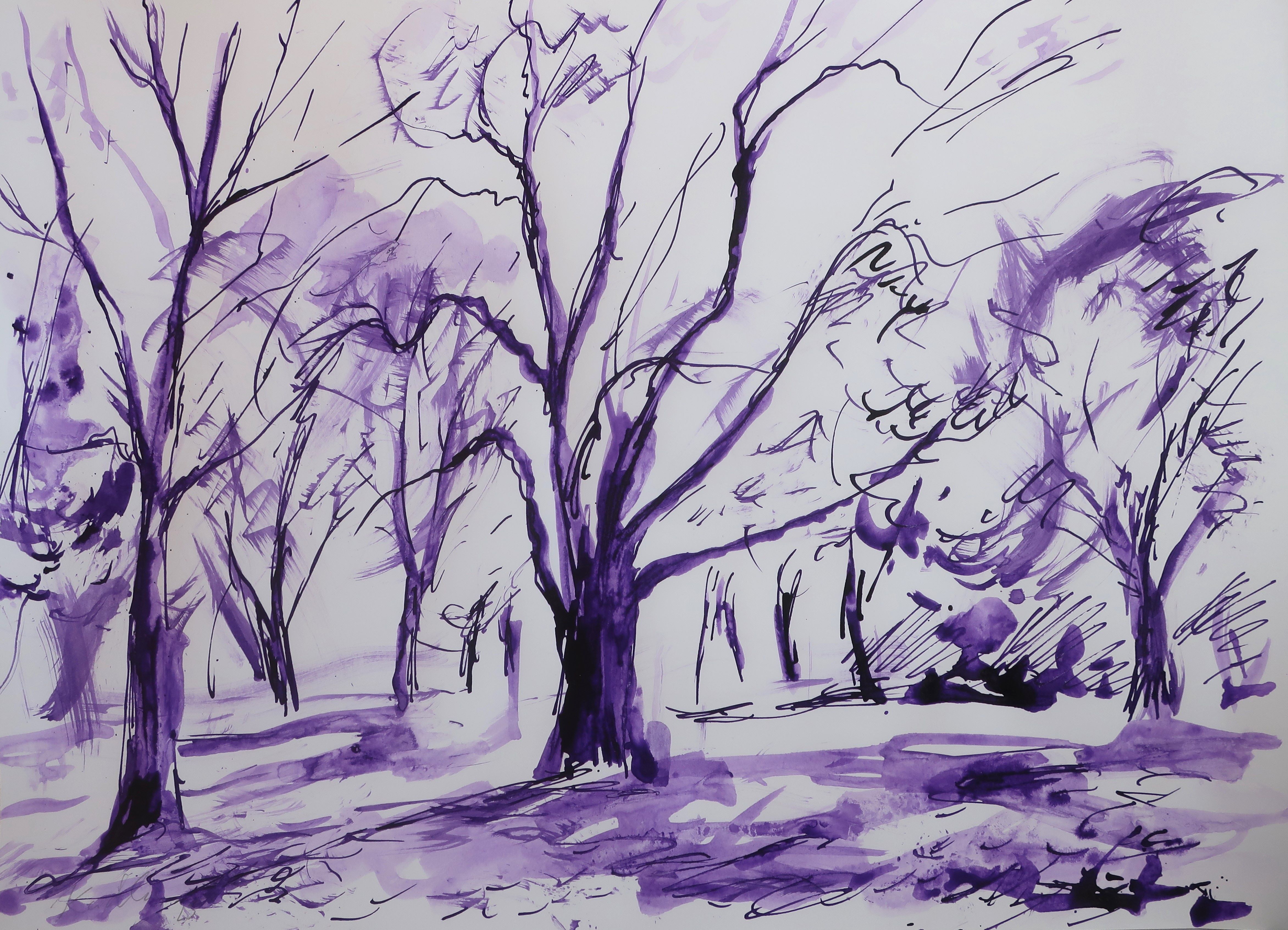 Stromy na podzim (30x42 cm)