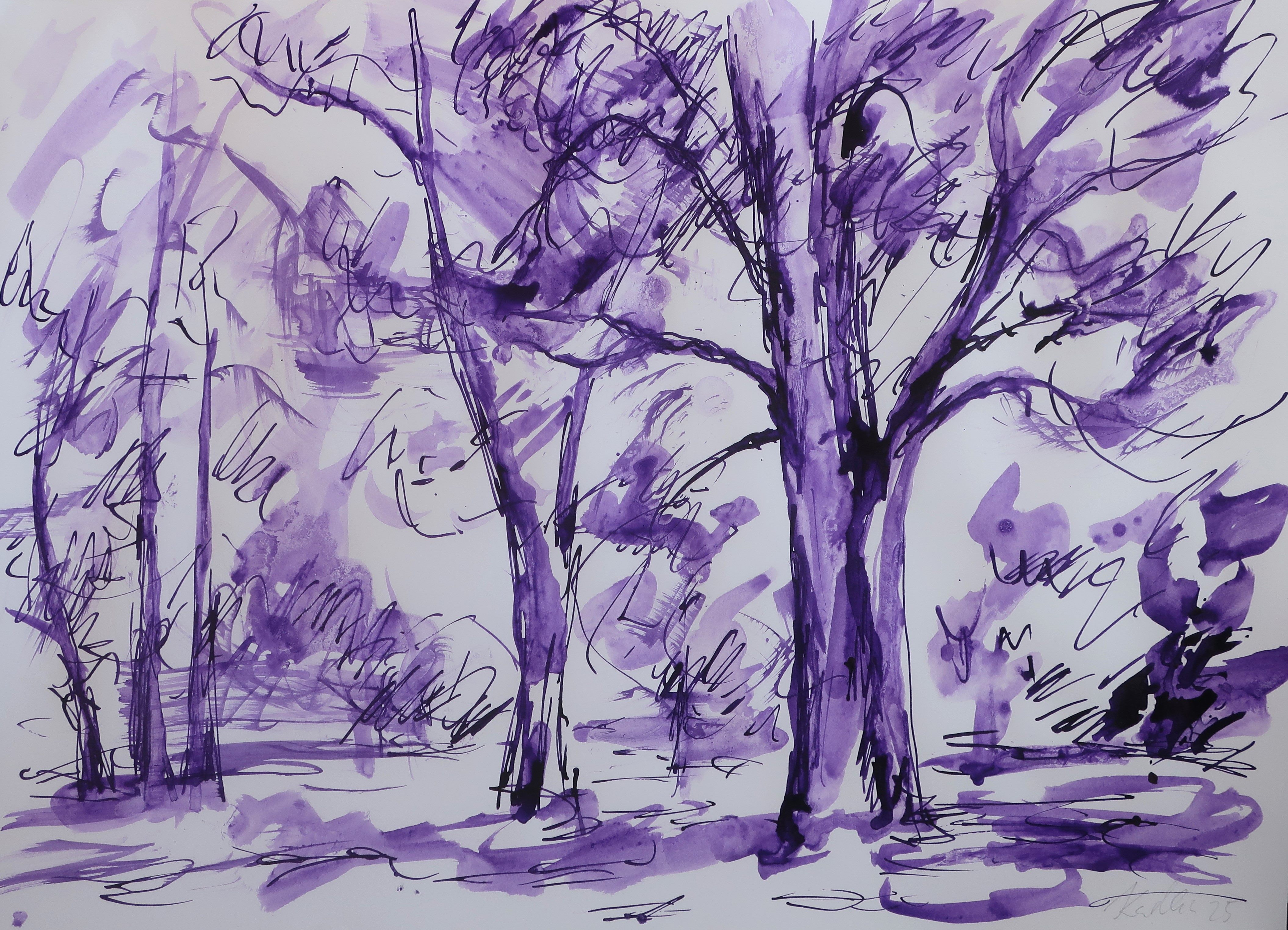 Duby v parku 1 (30x42 cm)