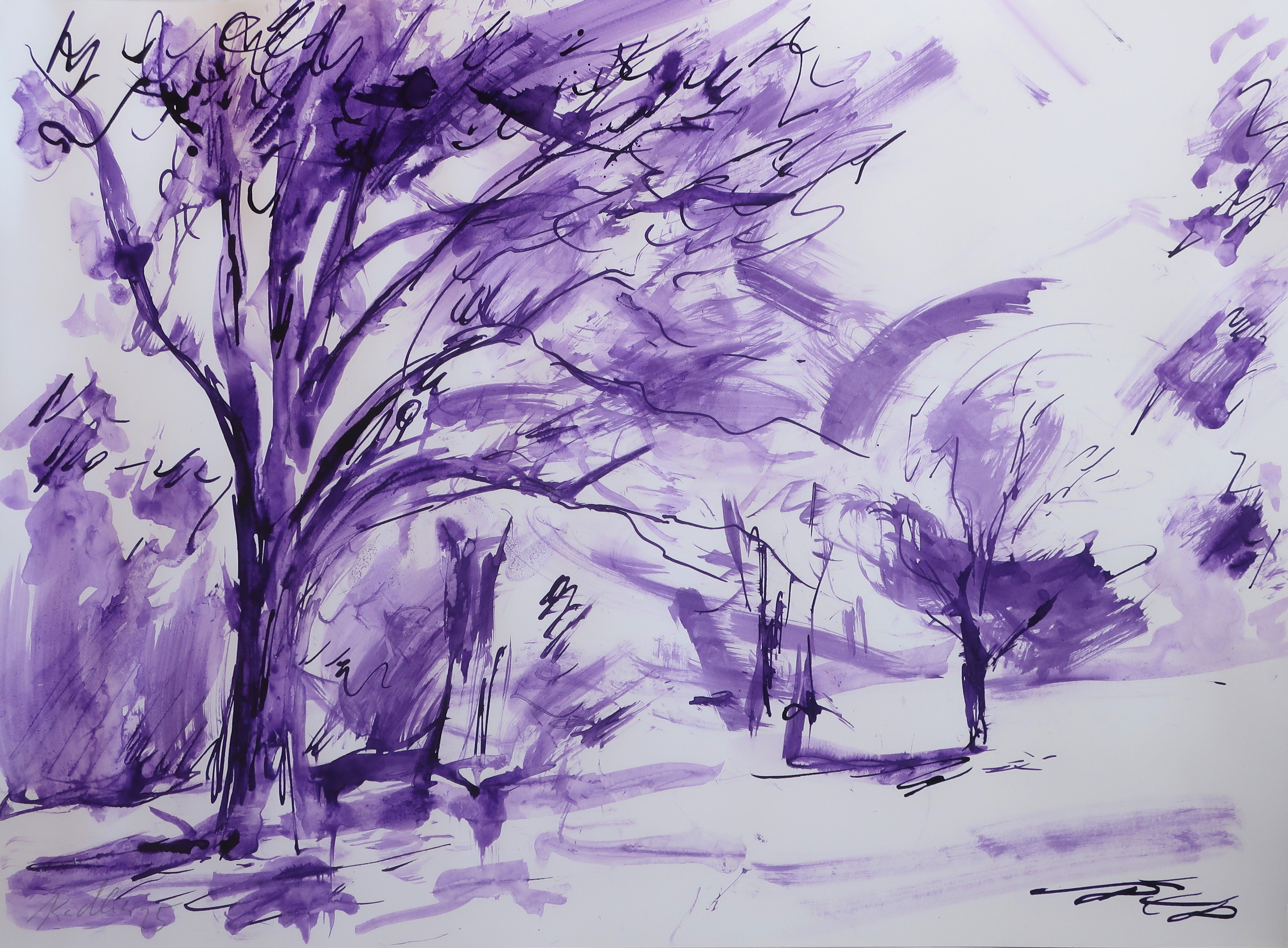 Duby v parku 2 (30x42 cm)