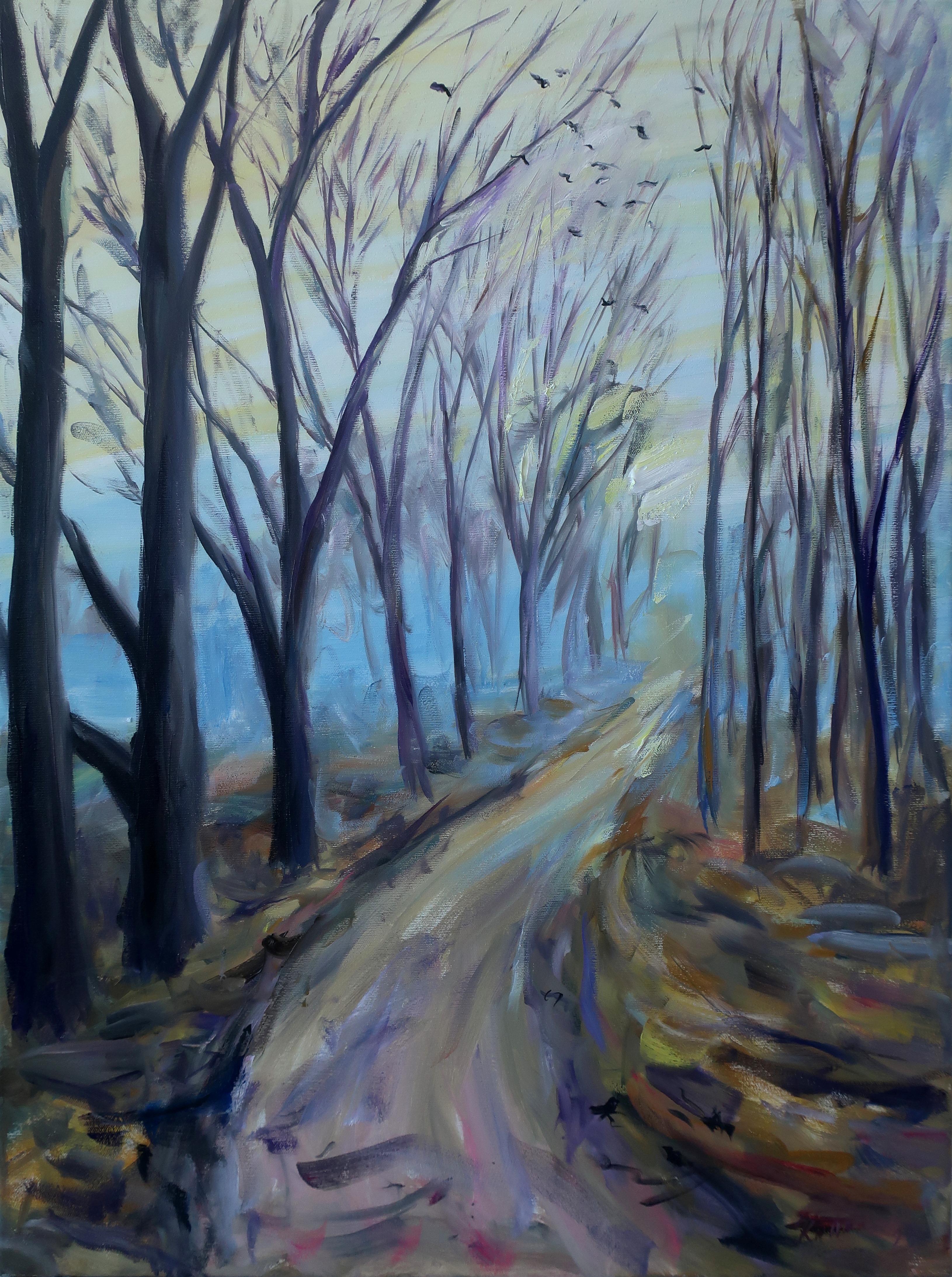 Birds in the branches (80x60 cm)