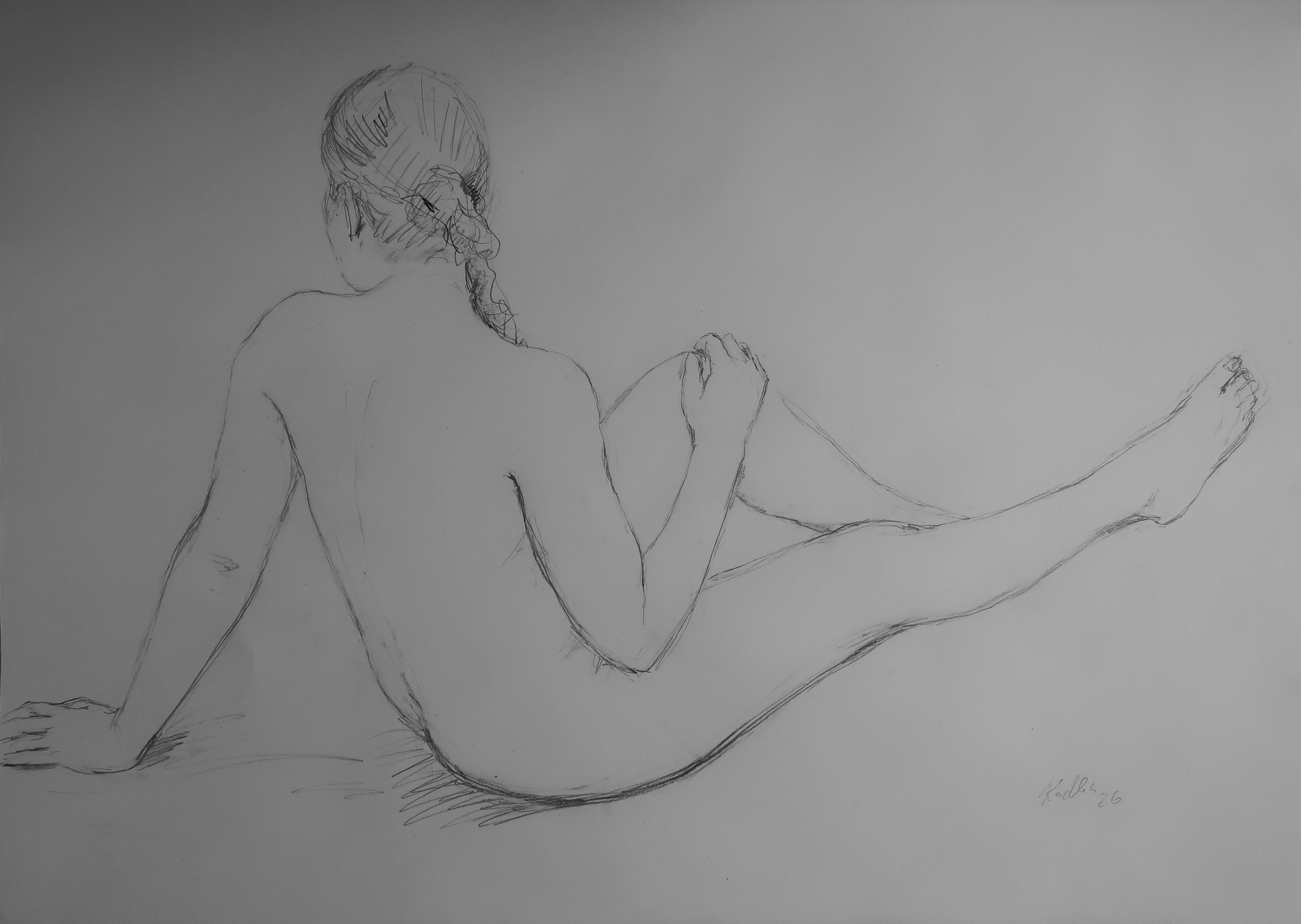 Pohled na záda (59x84 cm)