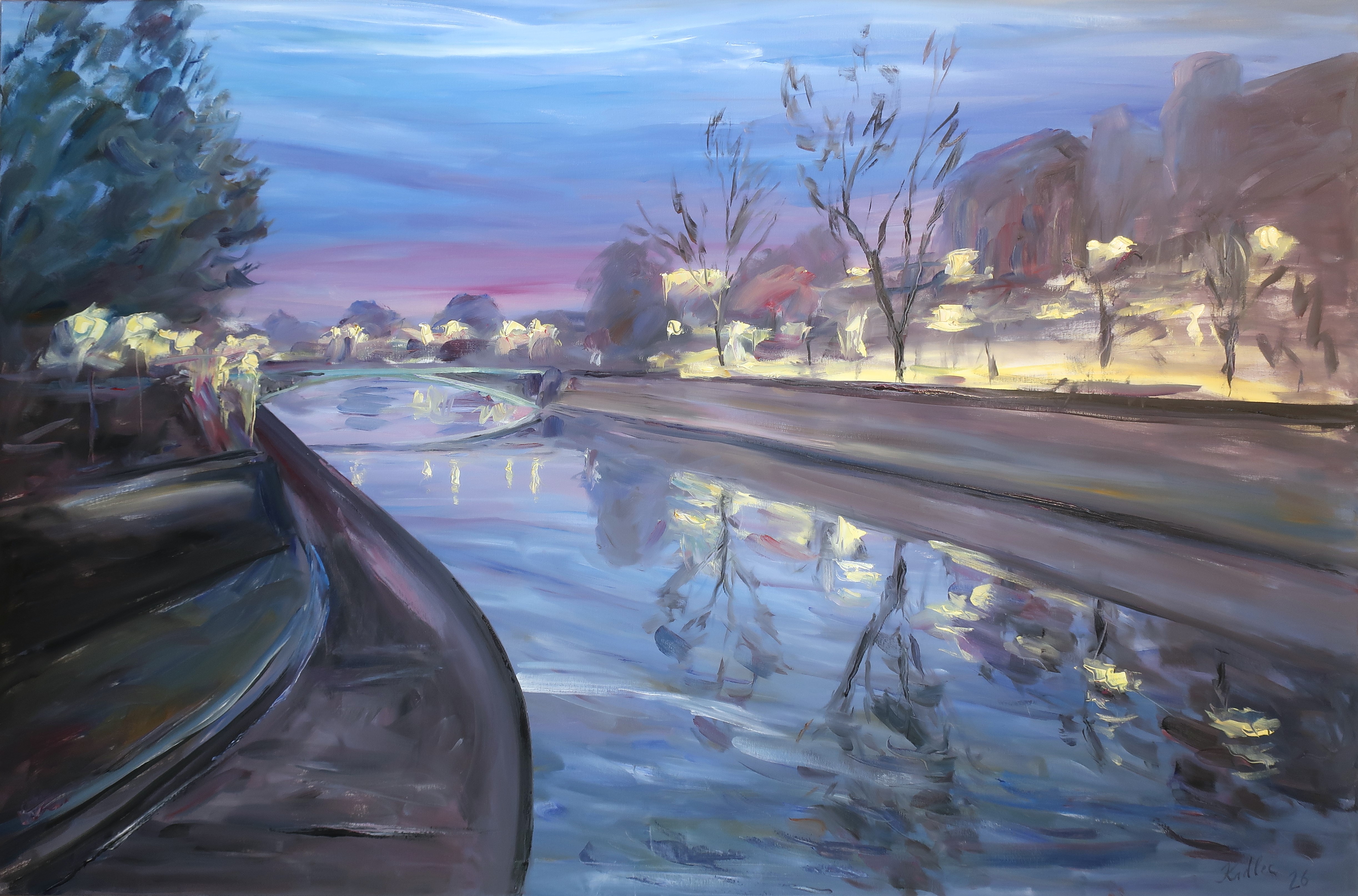 Světla na Eliščině nábřeží (100x150 cm)