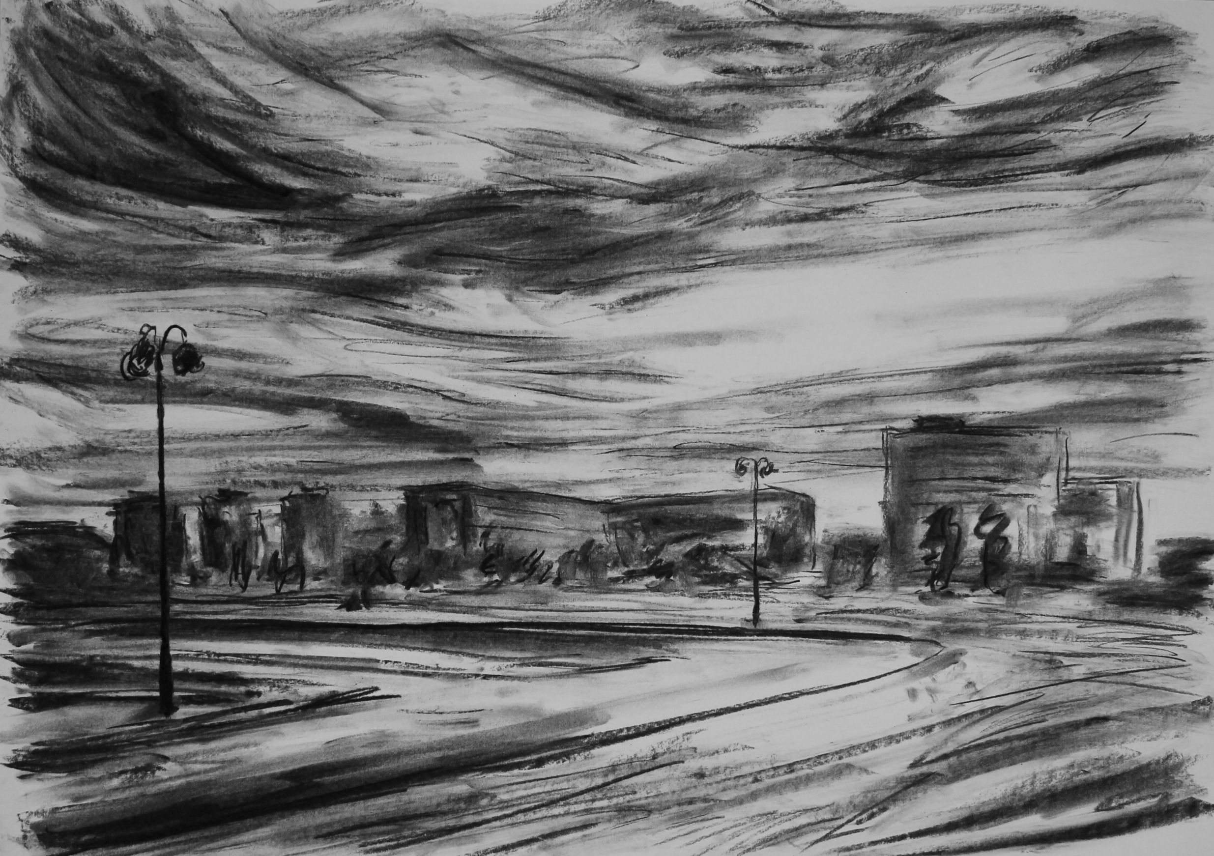 Opuštěné parkoviště (84x59 cm)