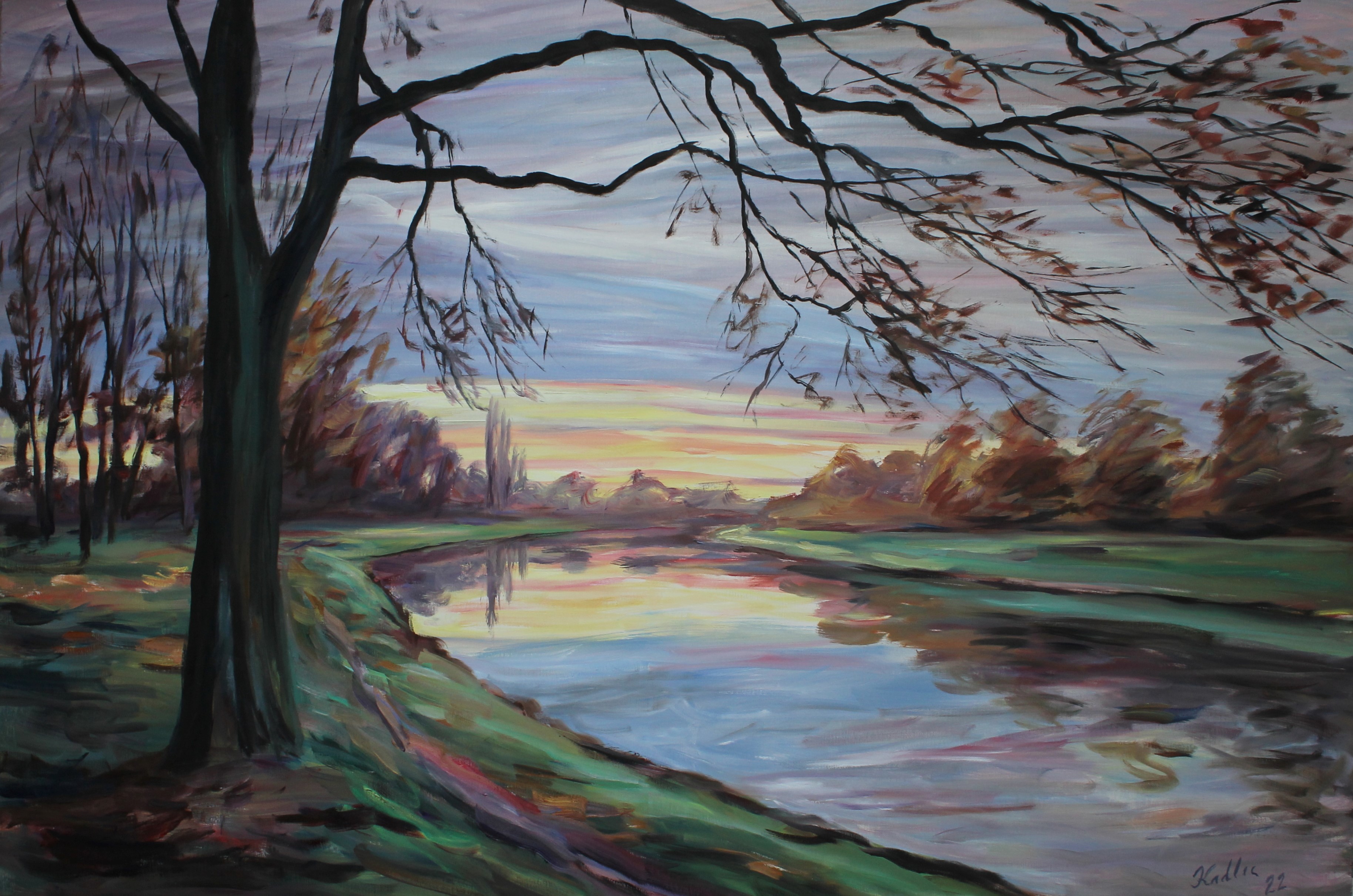 November Elbe (100x150 cm)2